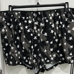 Nike Black and White Star Athletic Shorts